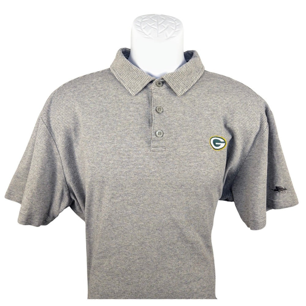Tommy Bahama Green Bay Packers Polo Shirt‎ Striped NFL Football XL